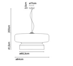 Suspension, Bohemia, ambre, LED, 2700k, 3048lm, dim Dali, Ø84cm, H41,5cm - Marset