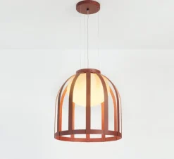 Suspension, Bols T- 4024X, rouge, IP65, LED, dim, 2700K, 820 lm, Ø54cm, H54,5cm - Estiluz