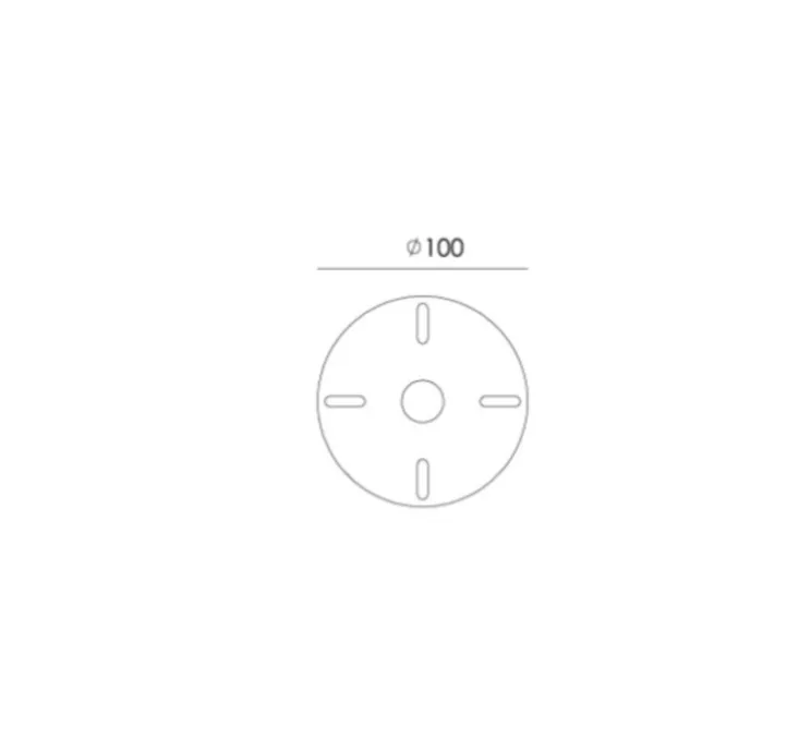 Suspension, Bolt Ceiling 2 arm Underfit, gris, L22cm, H96cm - Tonone
