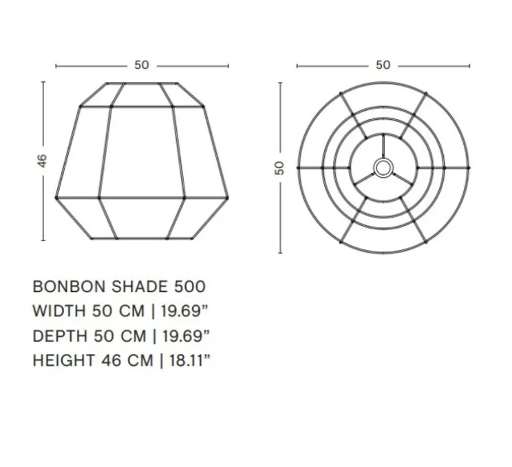 Suspension, Bonbon 500, tons bleus, Ø50cm, H46cm - HAY