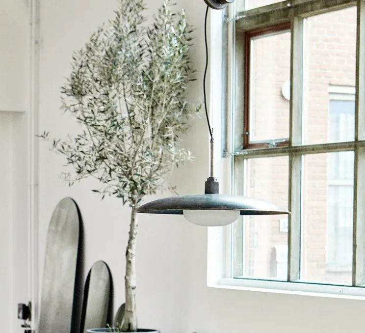 Suspension, Boston Antique brown, marron vieilli, Ø60cm, H7cm - House Doctor