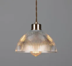 Suspension, Boston, laiton antique, Ø19,5cm, H17cm - Mullan Lighting