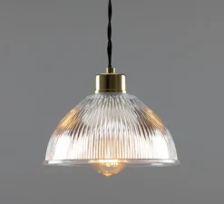 Suspension, Boston, laiton poli, Ø19,5cm, H17cm, câble 2m - Mullan Lighting