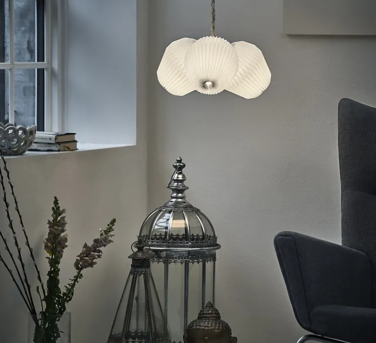 Suspension, Bouquet 3 Large, papier blanc, Ø55cm, H50cm - Le Klint