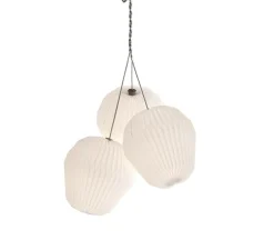 Suspension, Bouquet 3 Large, papier blanc, Ø55cm, H50cm - Le Klint