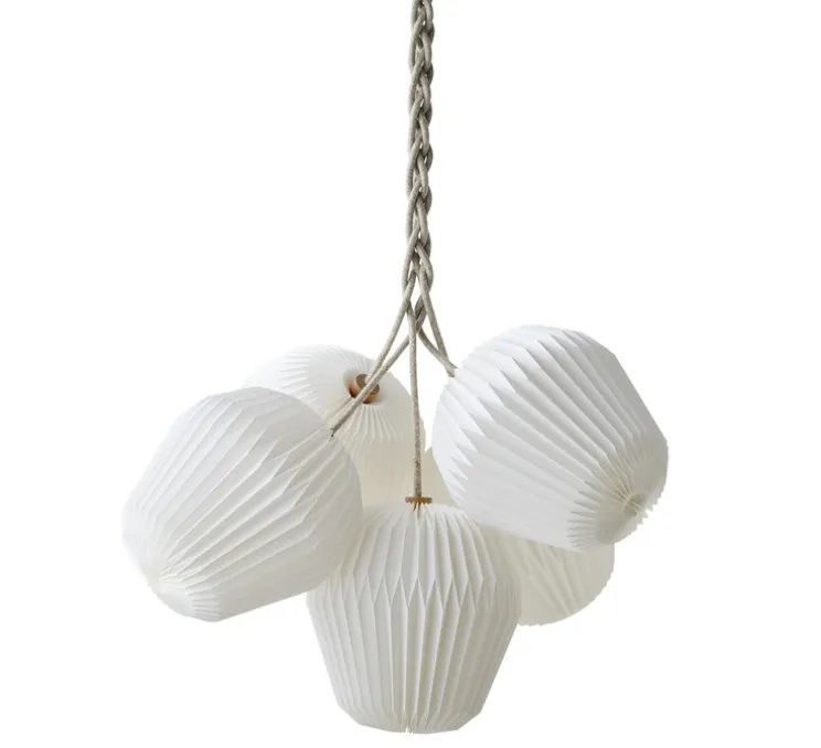 Suspension, Bouquet 5 Medium, papier blanc, Ø55cm, H40cm - Le Klint