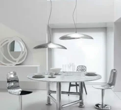 Suspension, Brass 95, argent, L80cm, H20cm - GERVASONI