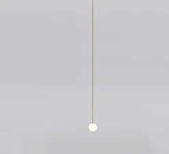 Suspension, Brass Architecturale 150, blanc et laiton, Ø15cm - Anastassiades Studio