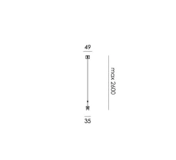 Suspension, Bridge 110, Blanc brouillard, LED, dim, 2700K, 1492 lm, L110cm, H5,1cm - Tonone