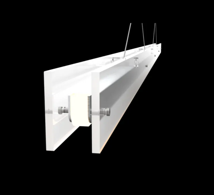 Suspension, Bridge 150, Blanc brouillard, LED, dim, 2700K, 2058 lm, L149,5cm, H5,1cm - Tonone