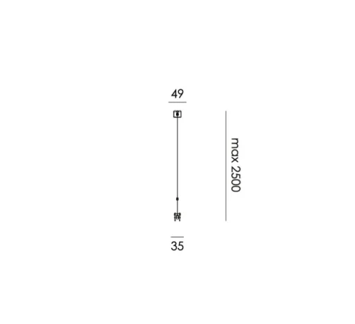 Suspension, Bridge 150, Blanc brouillard, LED, dim, 2700K, 2058 lm, L149,5cm, H5,1cm - Tonone