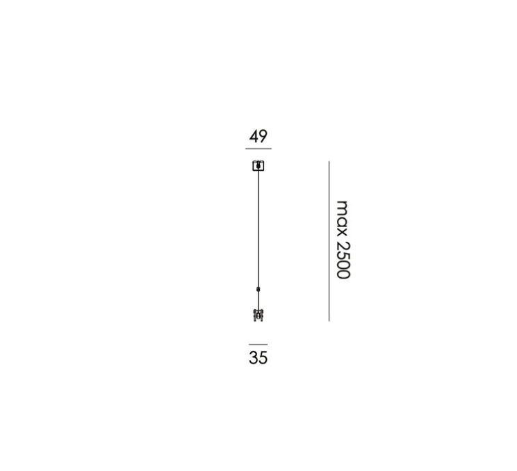 Suspension, Bridge 150, Blanc brouillard, LED, dim, 2700K, 2058 lm, L149,5cm, H5,1cm - Tonone