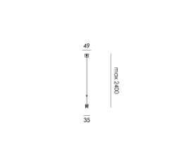 Suspension, Bridge 220, Orange lave, LED, dim, 2700K, 3068 lm, L220cm, H5,1cm - Tonone