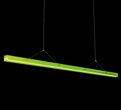 Suspension, Bridge 180, Vert toxique, LED, dim, 2700K, 2495 lm, L180cm, H5,1cm - Tonone