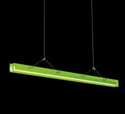 Suspension, Bridge 110, Vert toxique, LED, dim, 2700K, 1492 lm, L110cm, H5,1cm - Tonone