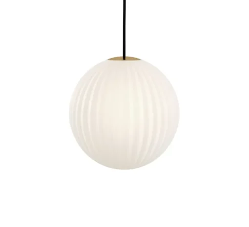 Suspension, Bright Modeco XL, blanc, câble noir, Ø30cm, H35cm - Nordic Tales
