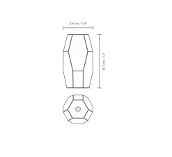 Suspension, Brighter day hexa, argent, Ø4,9cm, H8,7cm - Umage