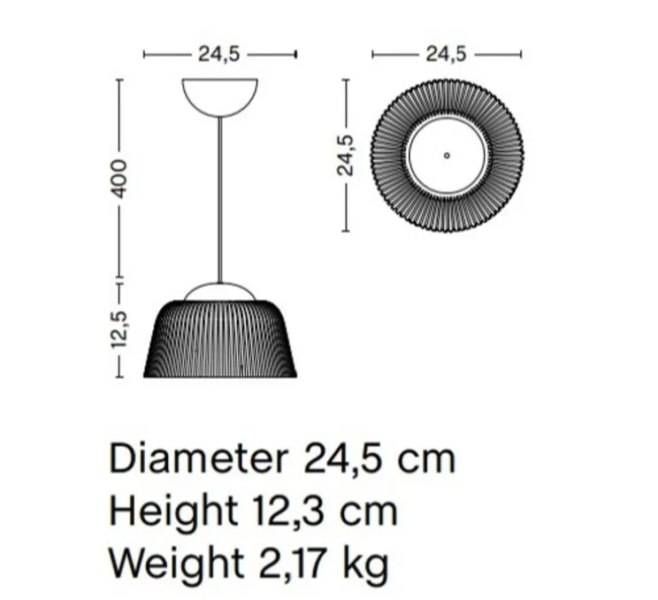Suspension, Brim 245, blanc, Ø24,5cm, H12,3cm - HAY