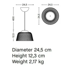 Suspension, Brim 245, vert bouteille, Ø24,5cm, H12,3cm - HAY