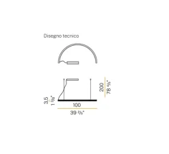 Suspension, Brooklyn Round 180°, blanc, LED, 3000kK, 1065lm, L100cm, H3,5cm - Panzeri
