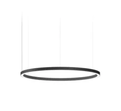 Suspension, Brooklyn Round, noir, IP40, LED, dim, 3000K, 2965 lm, Ø100cm, H3,5cm - Panzeri
