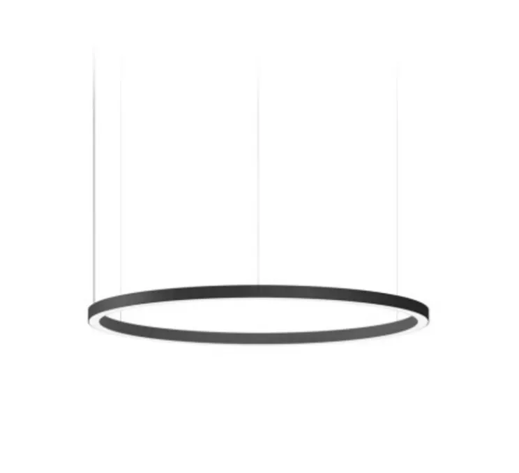 Suspension, Brooklyn Round, noir, IP40, LED, dim, 3000K, 2965 lm, Ø100cm, H3,5cm - Panzeri