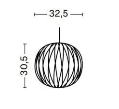 Suspension, Bubble Ball Crisscross S, blanc, Ø32,5cm, H30,5cm - HAY