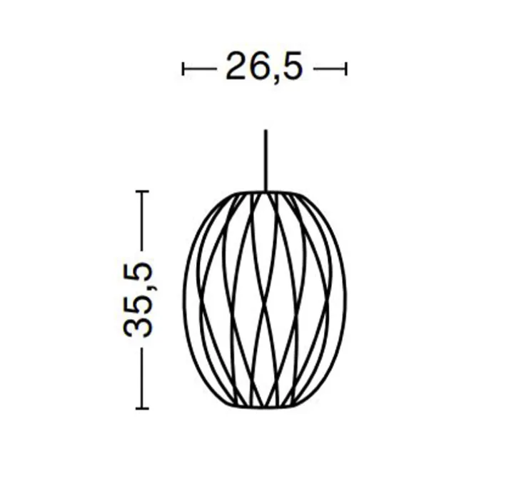 Suspension, Bubble Cigar Crisscross S, blanc, Ø26,5cm, H35,5cm - HAY