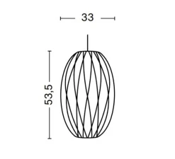 Suspension, Bubble Cigar Crisscross M, blanc, Ø33cm, H53,5cm - HAY