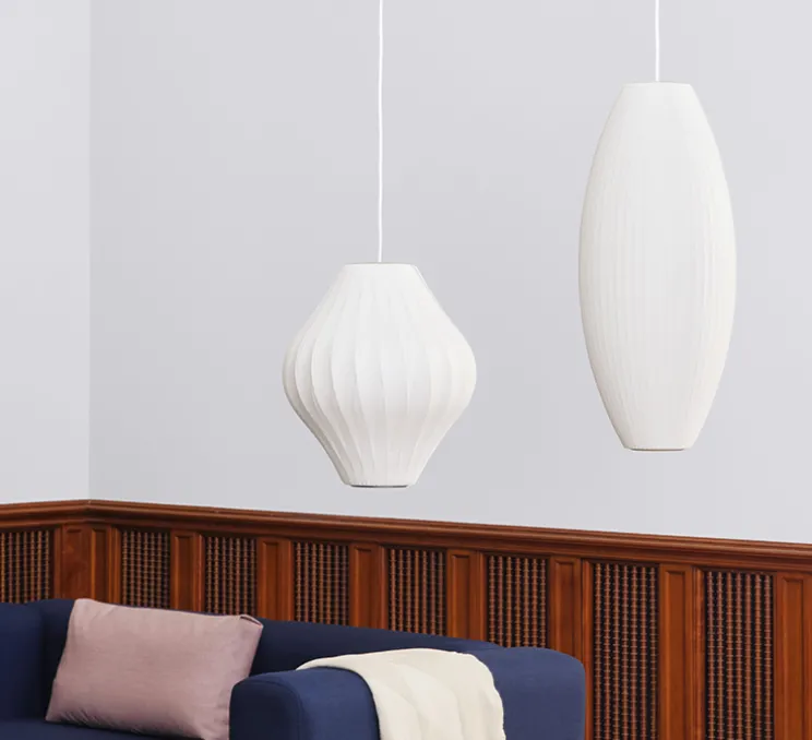 Suspension, Bubble Cigar M, blanc, Ø33cm, H53cm - HAY