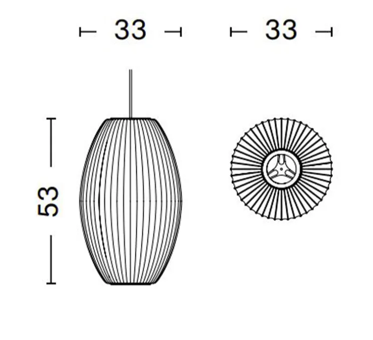 Suspension, Bubble Cigar M, blanc, Ø33cm, H53cm - HAY