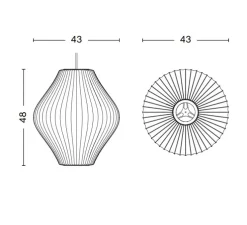 Suspension, Bubble Pear M, blanc, Ø43cm, H48,5cm - HAY