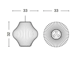 Suspension, Bubble Pear S, blanc, Ø33cm, H32cm - HAY