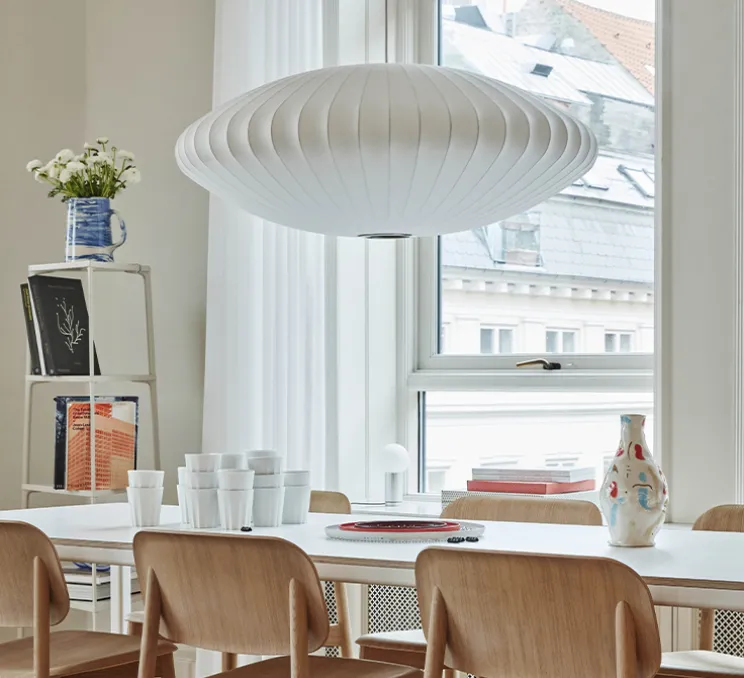 Suspension, Bubble Saucer L, blanc, Ø89cm, H35,5cm - HAY