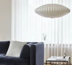 Suspension, Bubble Saucer M, blanc, Ø63,5cm, H25,5cm - George Nelson - HAY