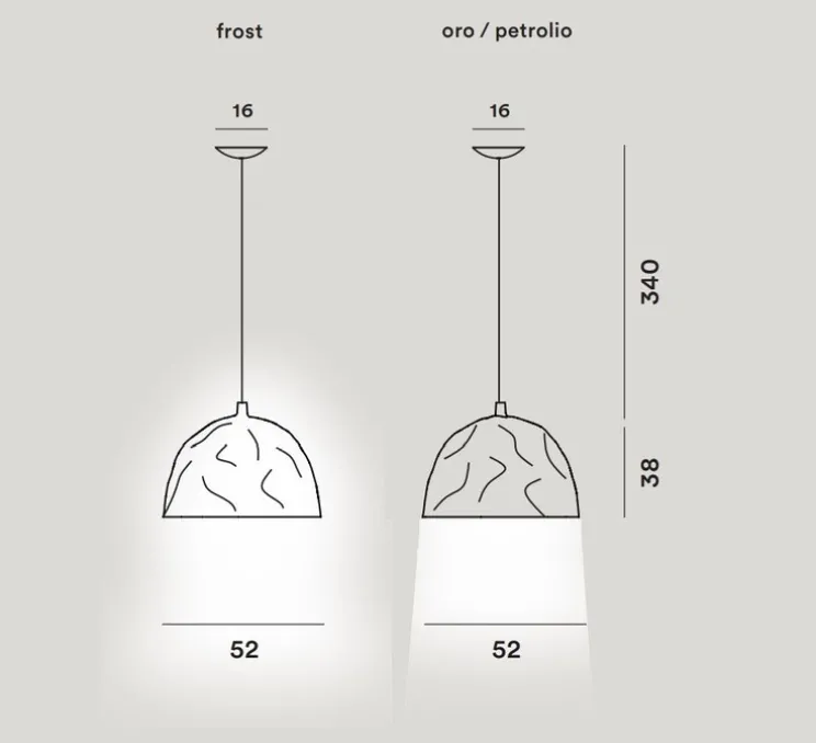 Suspension, Bump, blanc, Ø38cm, H52cm - Foscarini
