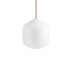 Suspension, Buoy 300, blanc, câble rouge rouille, Ø32cm, H30cm - HAY