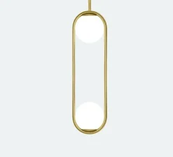 Suspension, C Ball S2, blanc, or, L18,5cm, H67cm - B-Lux