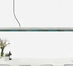 Suspension, [C3], béton, cuivre oxydé, LED, 2700k, 2600lm, L182cm, H8cm - GANTlights