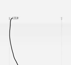 Suspension, C3, béton gris clair et noyer, LED, 2700K, 2600lm, L182cm, H8cm - Gantlights