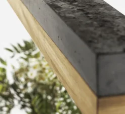 Suspension, [C1], chêne, béton gris foncé, L122cm, H8cm, 2700K, dimmable - GANTLights