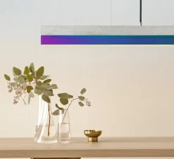 Suspension, C1 Iris, Gris clair, irisée, LED, dim, 2700K, 2200 lm, L122cm, H8cm - GANTLights