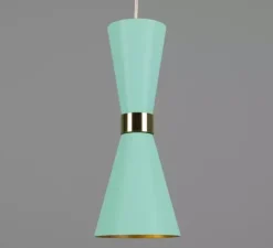 Suspension, Cairo, bleu turquoise, Ø14cm, H34cm - Mullan Lighting