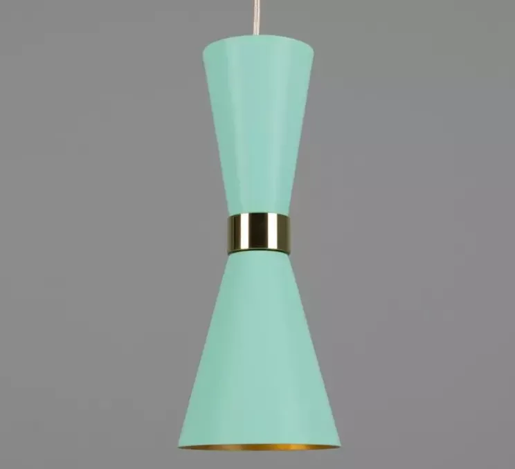 Suspension, Cairo, bleu turquoise, Ø14cm, H34cm - Mullan Lighting