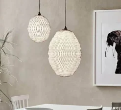 Suspension, CALEO 1, blanc et bronze, Ø24cm, H33cm - Le Klint