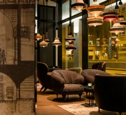 Suspension, Calypso SO GUADALOUPE, noir, rouge, L36cm, H63cm - Contardi