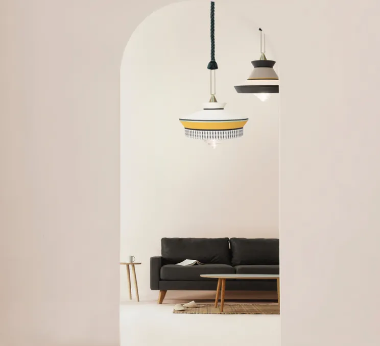 Suspension, Calypso SO XL MARTINIQUE, jaune, Ø70cm, H63cm - Contardi