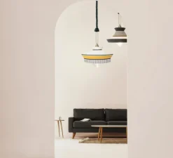 Suspension, Calypso SO XL GUADALOUPE, sel et poivre, L70cm, H63cm - Contardi