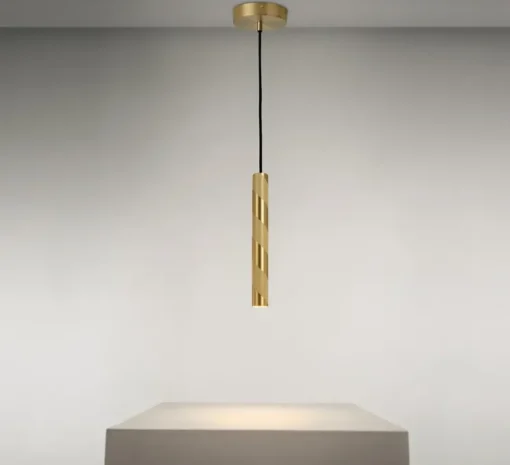 Suspension, Candy V30, laiton satiné, LED, dim, 2700K, 331 lm, Ø3,6cm, H30cm - CVL
