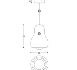 Suspension, Captain Cork Max S, liège, Ø20,3cm, H26,6cm - Dark